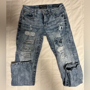 Salvage Mens 32x30 Mayhem Straight Regular Fit Jeans Stretch Denim Buckle BKE